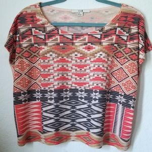 XXI by F21 Aztec Print Crop Top Size Large
